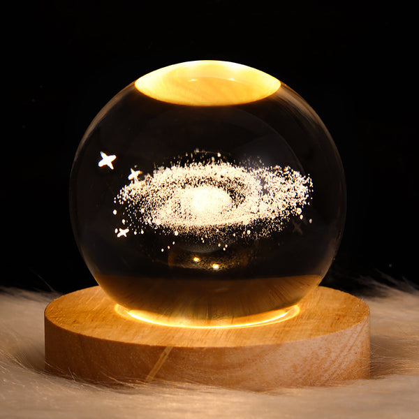 Kristallkugel-Nachtlicht von Luxfeuer, Detailansicht des 3D-Motivs