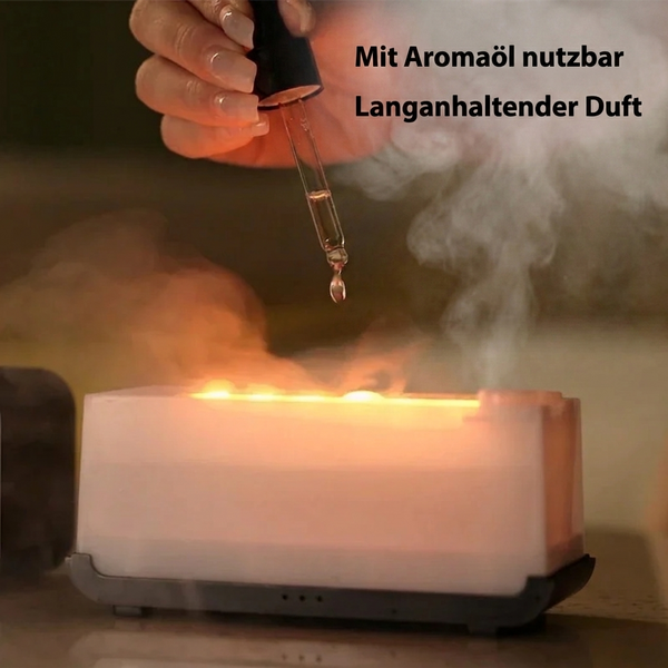 Gemütliches Kaminfeuer-Ambiente trifft Aromatherapie – Dein neuer Flammen-Luftbefeuchter Luxfeuer